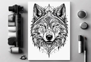 TATUAJE DE LOBO EN EL PECHO tattoo idea