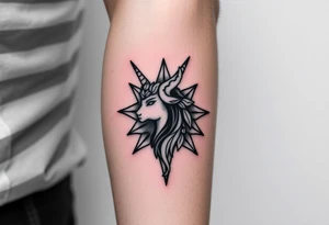 Capricorn head and body y starsign  10x10 cm 

Flowers or stars tattoo idea