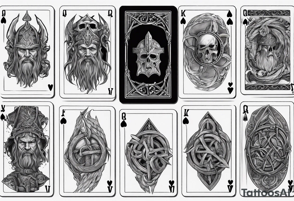 Viking Ruin, Lord of the Rings, Playing Card, tattoo idea
