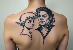Peter Pan and
 Michael Jackson. tattoo idea
