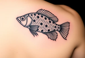 Beta fish with ladybug spots tattoo idea