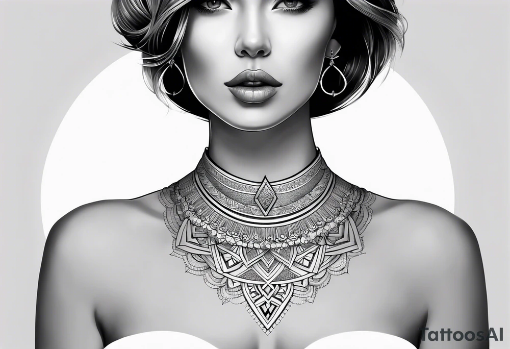 Full neck mandala tattoo tattoo idea