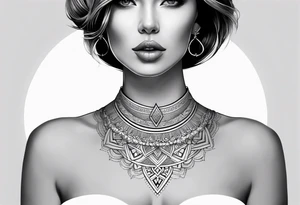 Full neck mandala tattoo tattoo idea