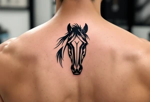 horse silhouette 
from the front tattoo idea