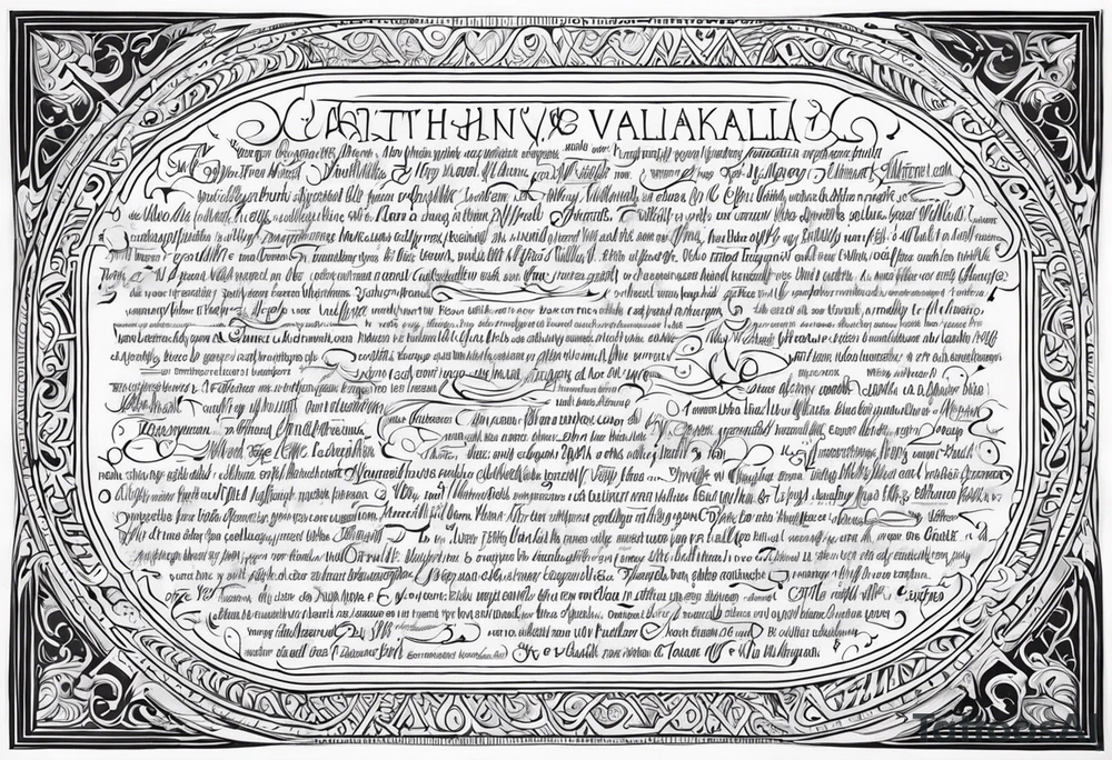 VALHALLA prayer poem lo there tattoo idea