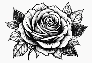 Rose used like a pen tattoo idea