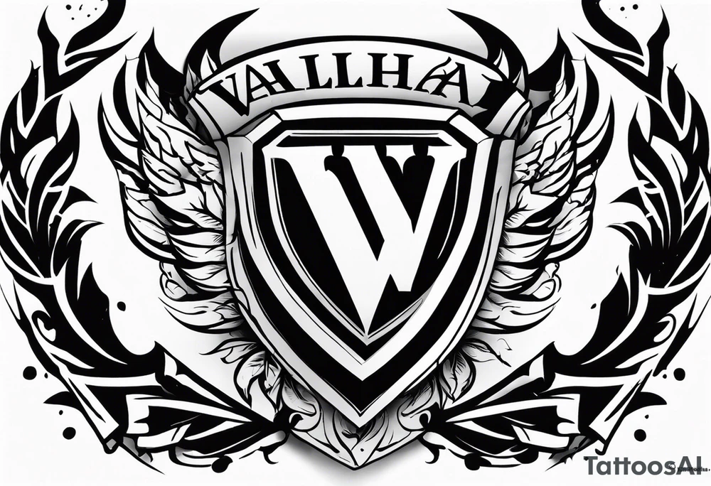 Victory or valhalla shield tattoo idea