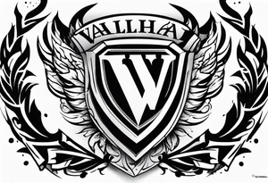 Victory or valhalla shield tattoo idea