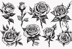Thorns and roses tattoo idea