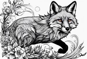 Fox falling tattoo idea
