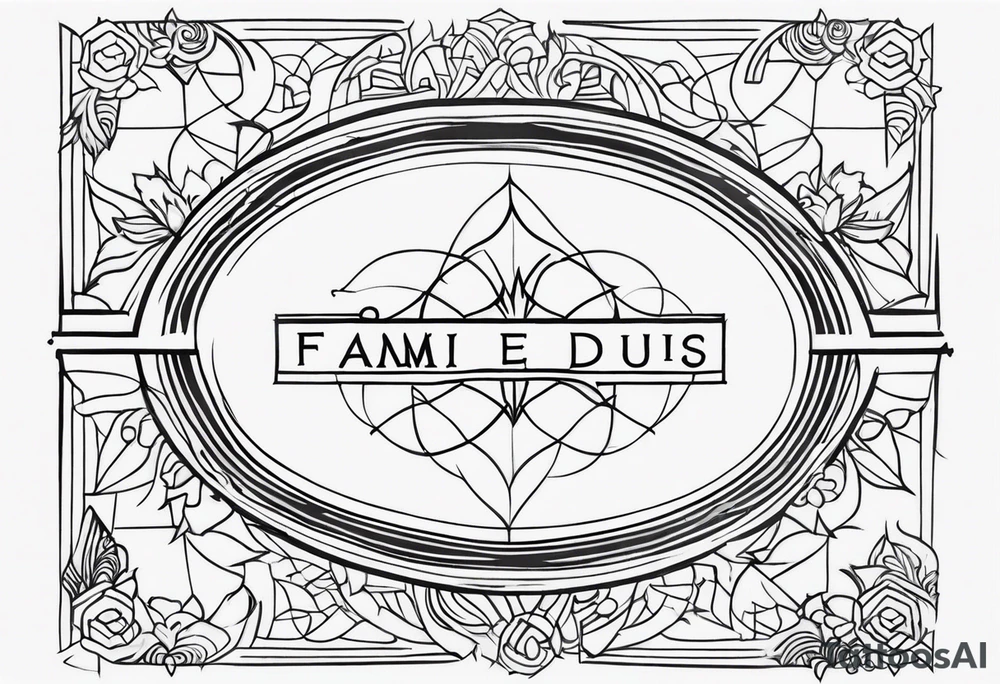 Família e Deus tattoo idea