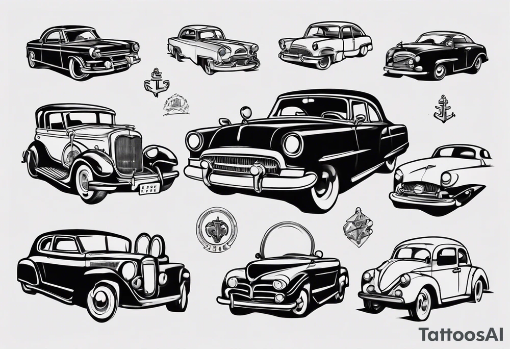 classic car tattoo idea