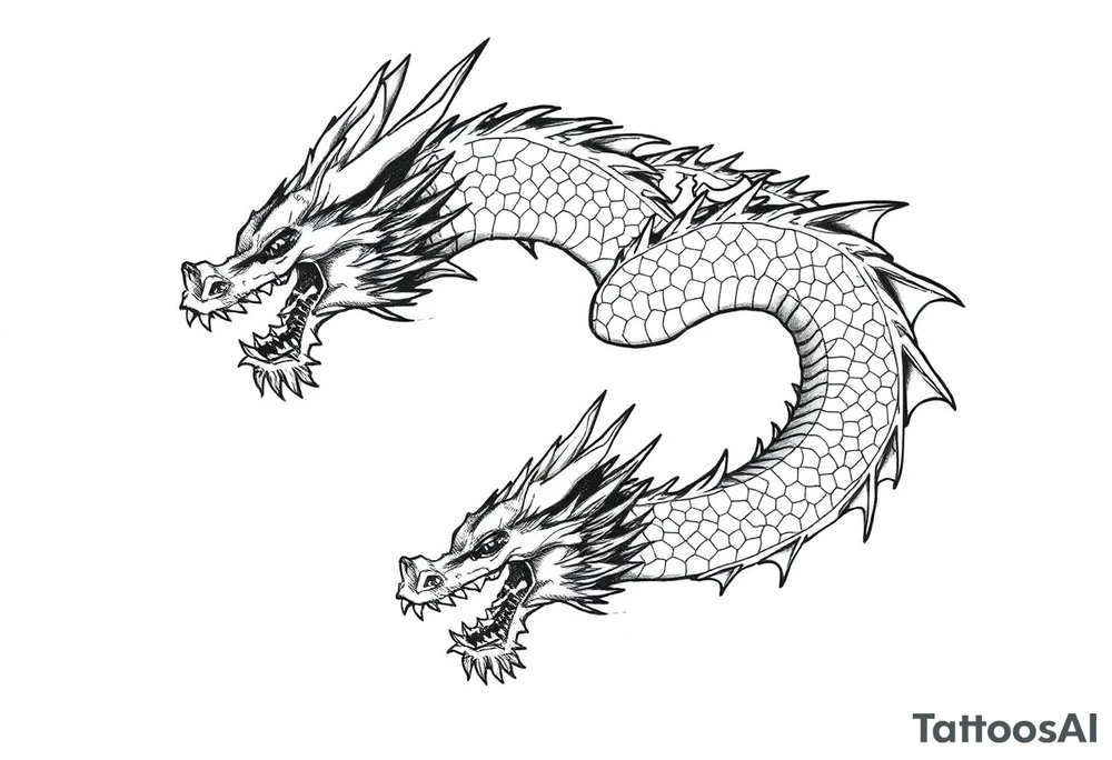 roaring dragons tattoo idea