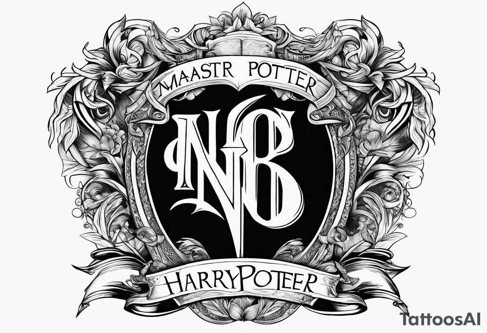 Harry Potter and NCJB letters tattoo idea