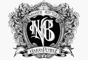 Harry Potter and NCJB letters tattoo idea