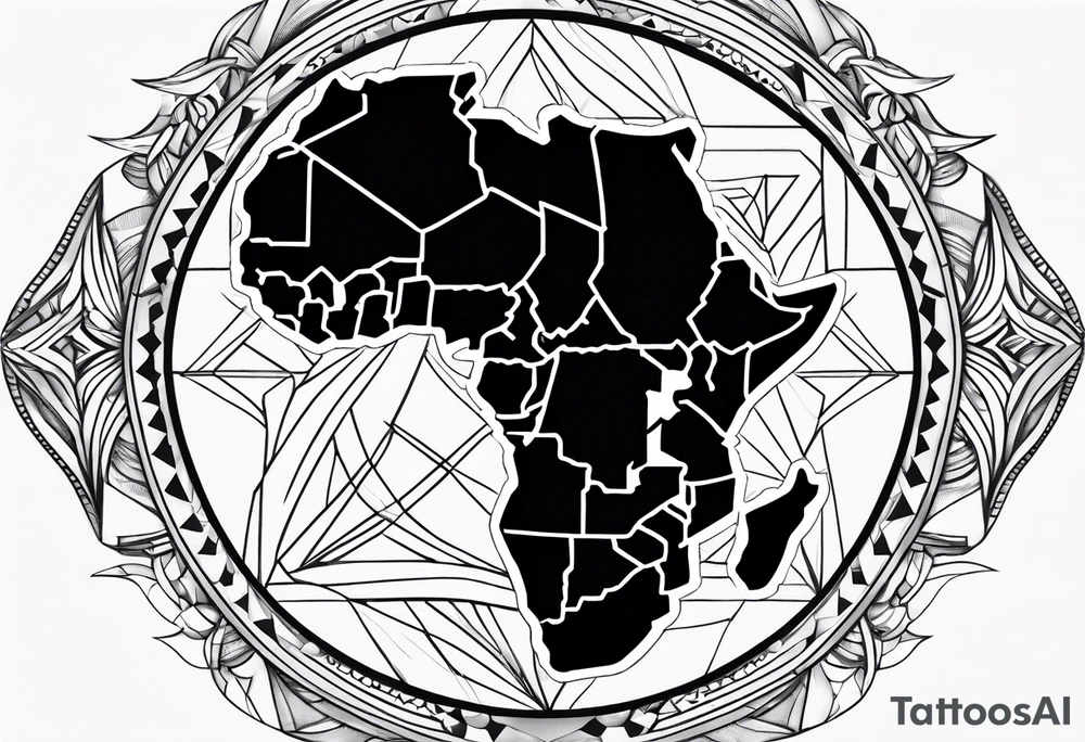 african continent symbol tattoo idea