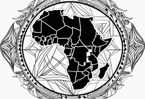 african continent symbol tattoo idea