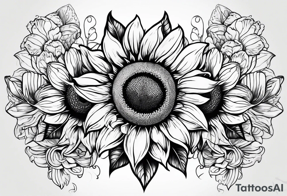 a sunflower tattoo idea