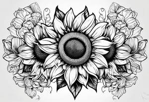 a sunflower tattoo idea
