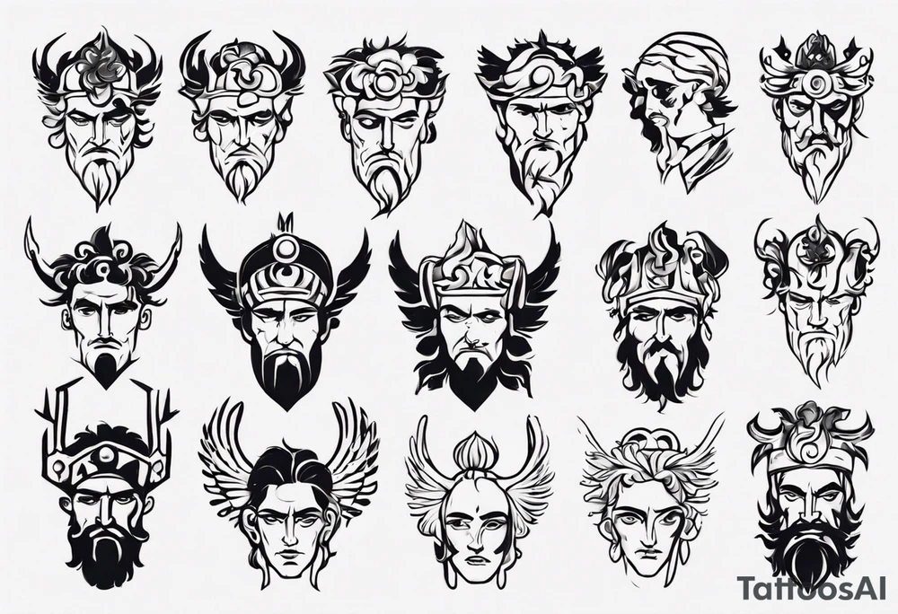 greek god zagreus tattoo idea