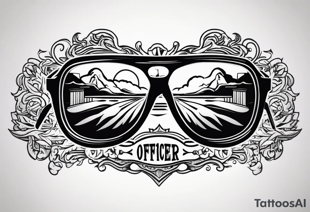 sunglasses Officer Bigdick tattoo idea