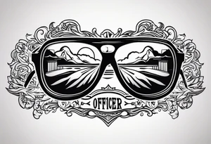 sunglasses Officer Bigdick tattoo idea