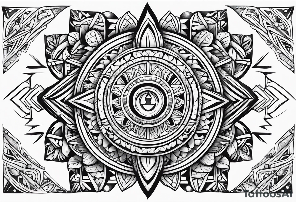 Filipino traditional tribal design tattoo idea