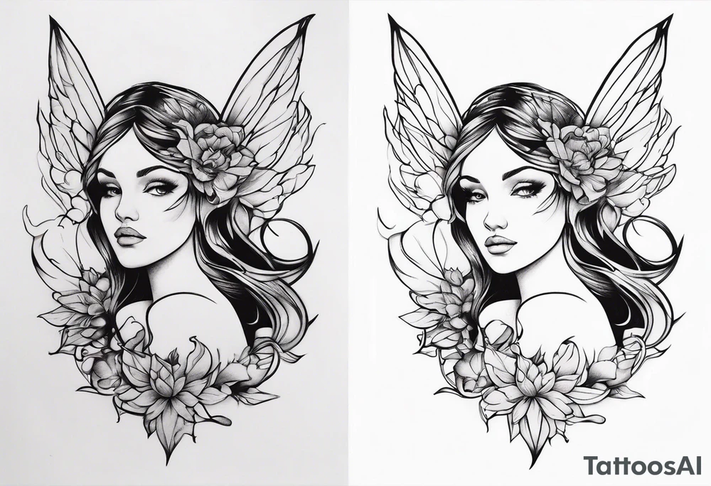 fairy angle tattoo idea