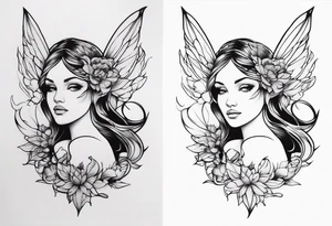 fairy angle tattoo idea