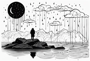 midnight rain tattoo idea