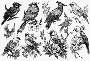 this bird you cannot change, highly detailed tattoo idea