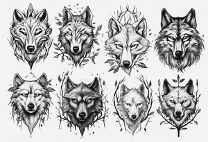 Wolven tree tattoo idea