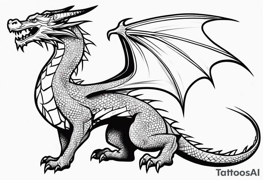 Simple Dragon tattoo idea