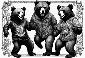 dancing bears, grateful dead tattoo idea