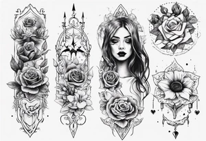 Female forearm tattoo daughter son not Gothic tattoo idea