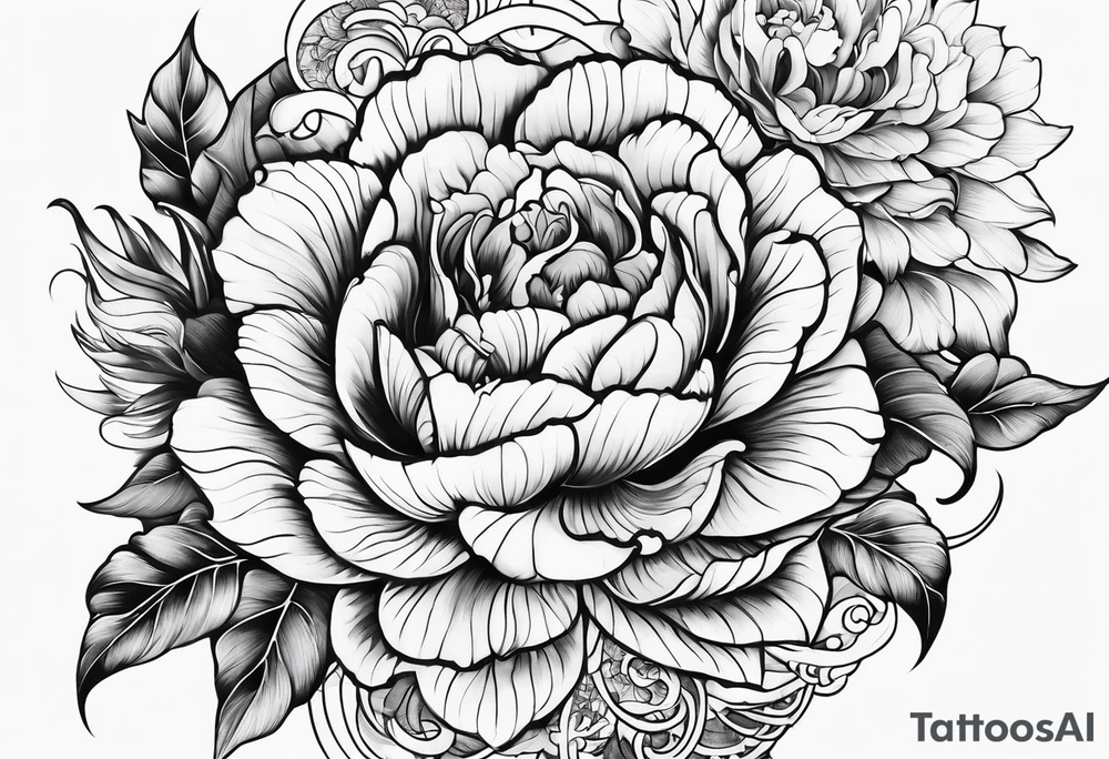 traditional chinese painting tattoo idea