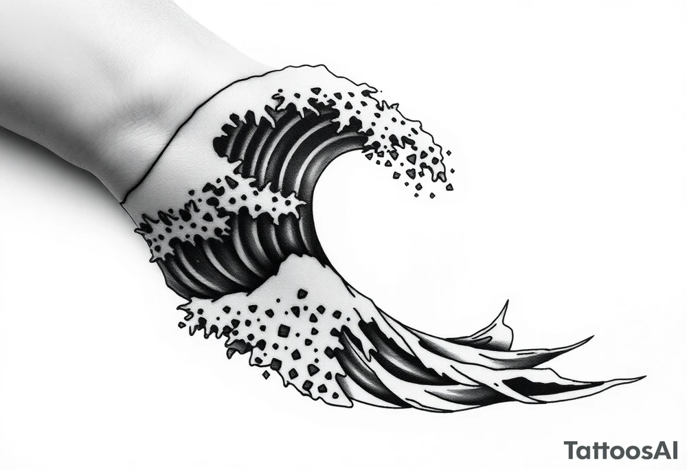 Roaming waves tattoo idea