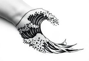 Roaming waves tattoo idea