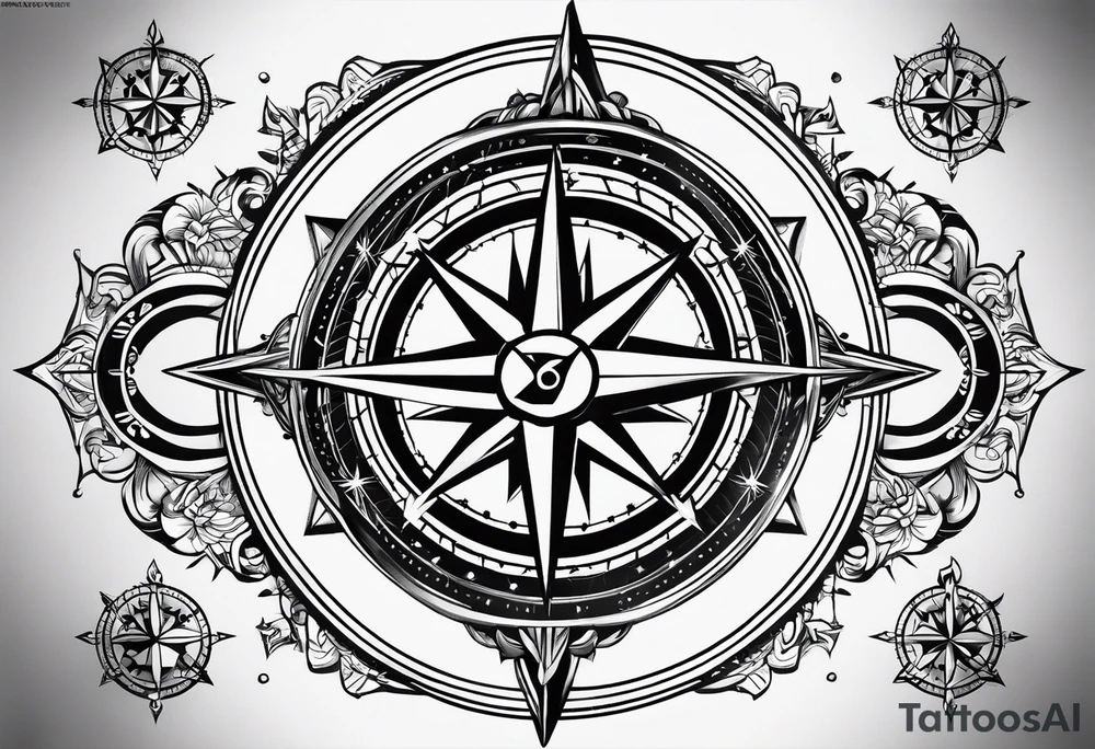 Compass memento vivere tattoo idea