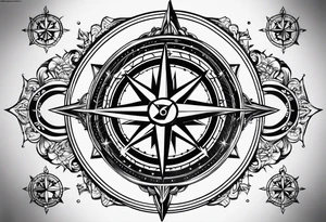 Compass memento vivere tattoo idea