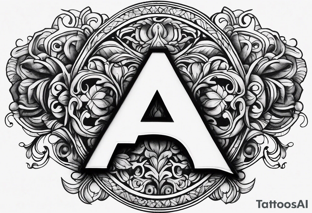A headband with the letters A R in the middle tattoo idea