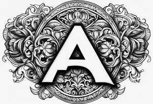 A headband with the letters A R in the middle tattoo idea