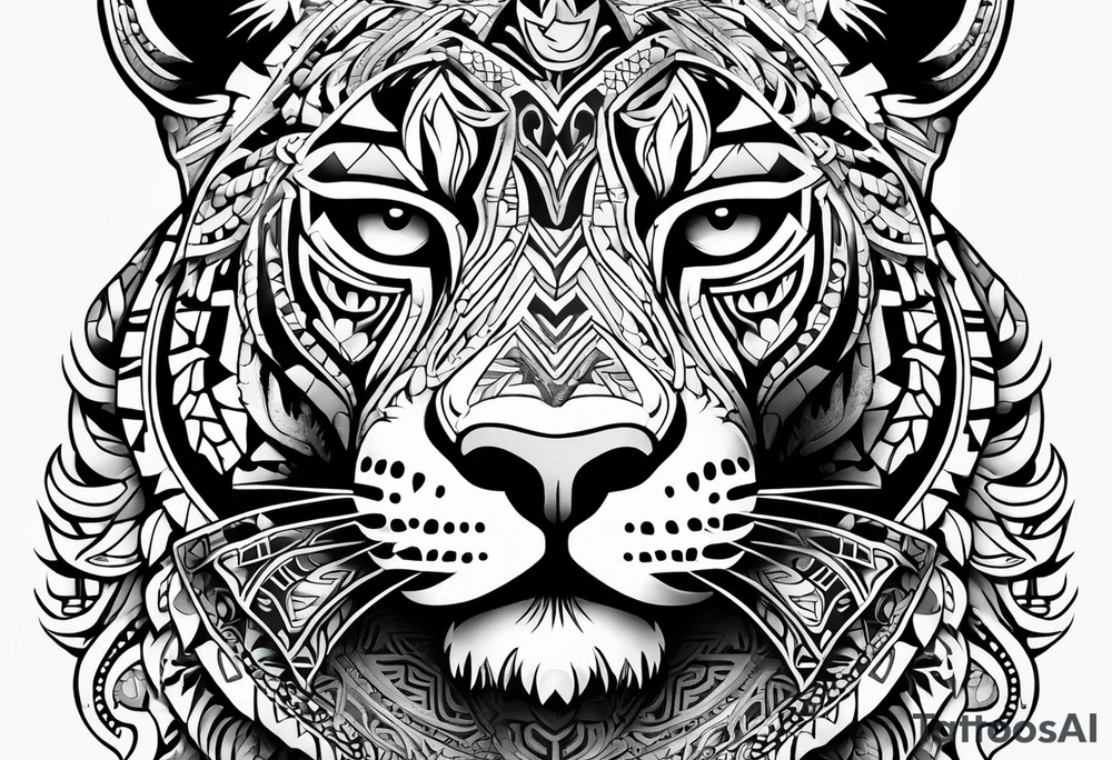 Aztec jaguar tattoo idea