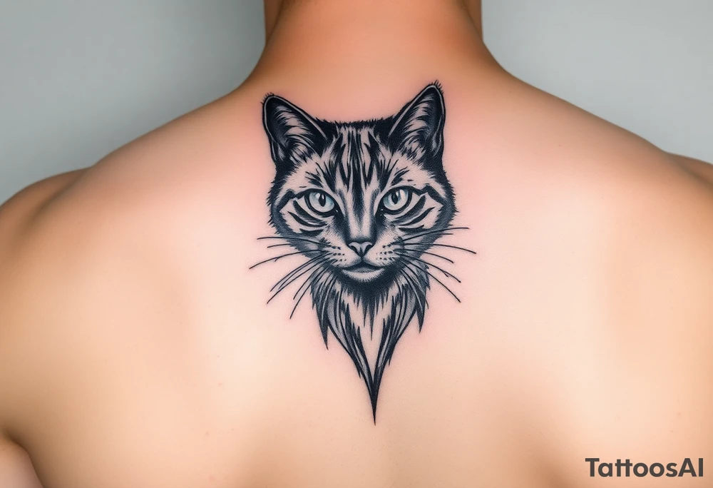 black cat tattoo idea