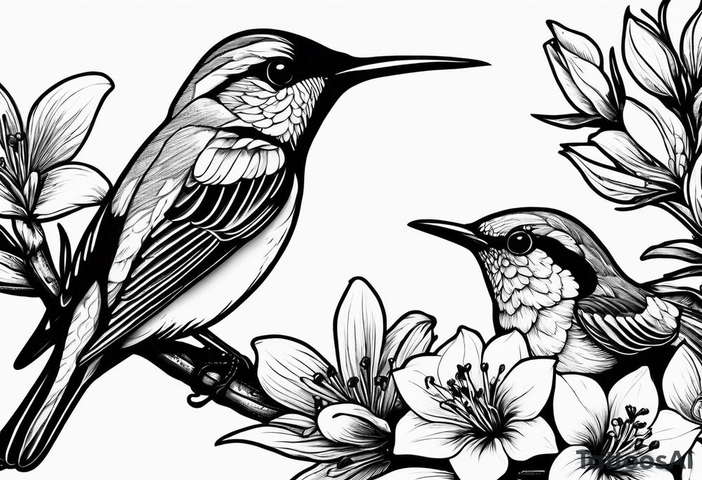 Libra hummingbird yellow finch cardinal flower garden dark sad beautiful mother tattoo idea