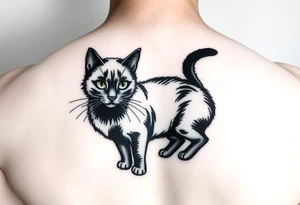 black cat tattoo idea