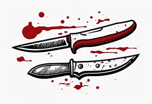 Bloody scalpel tattoo idea