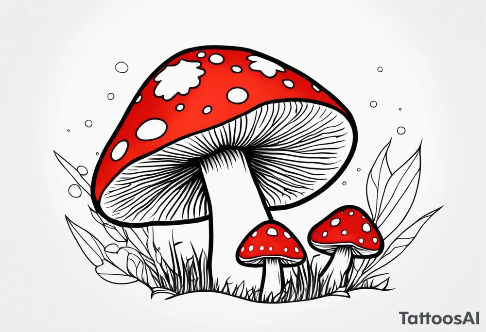 fly agaric mushroom leads to enlighment tattoo idea