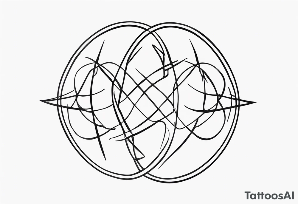 Gemini and taurus symbols intertwined tattoo idea