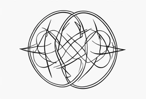 Gemini and taurus symbols intertwined tattoo idea